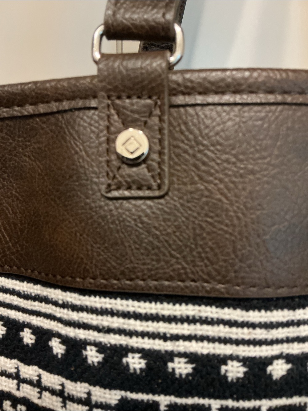 🖤 Thirty-One Jewell Collection Black & Ivory Boho Geometric Tote Bag - Picture 4 of 10